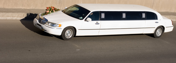 Hollywood wedding limo