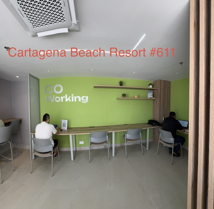 Co-working space at Cartagena Beach Resort Suite 611