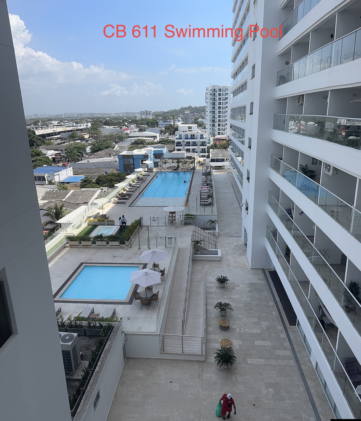 Cartagena Beach Resort beachfront apartment swimming pool