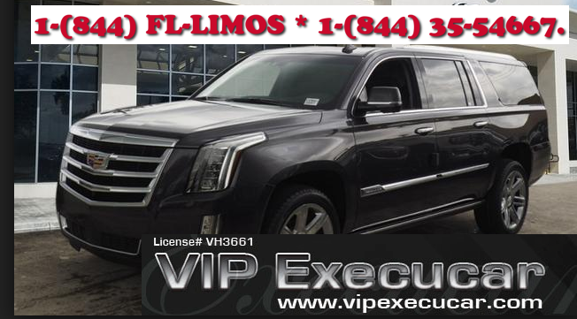 VIP Execucar Miami Word Cup Limo Cadillac Escalade
